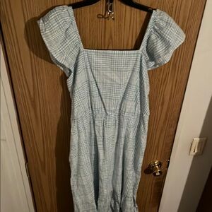 Blue Plaid Women's Dress